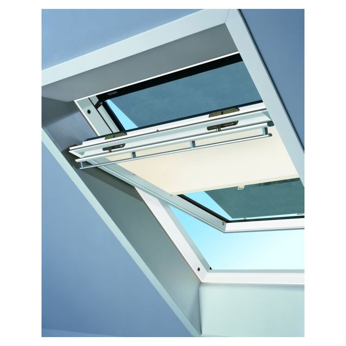 Velux Hitzeschutz-Set Tag, Hitzeschutz-Markise schwarz, Sichtschutz-Rollo beige